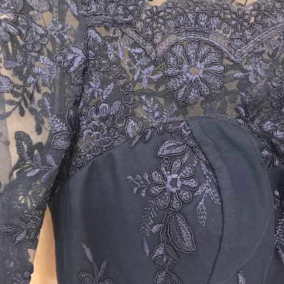 CHI CHI London ASOS 6 lace tulle Navy Retro Dress - Picture 6 of 7